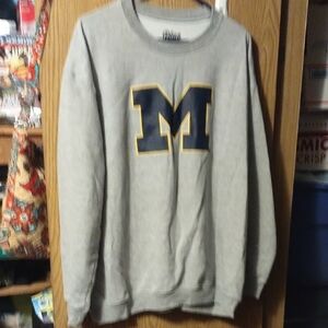 Blue 84 Gray Crewneck Sweater with M Logo